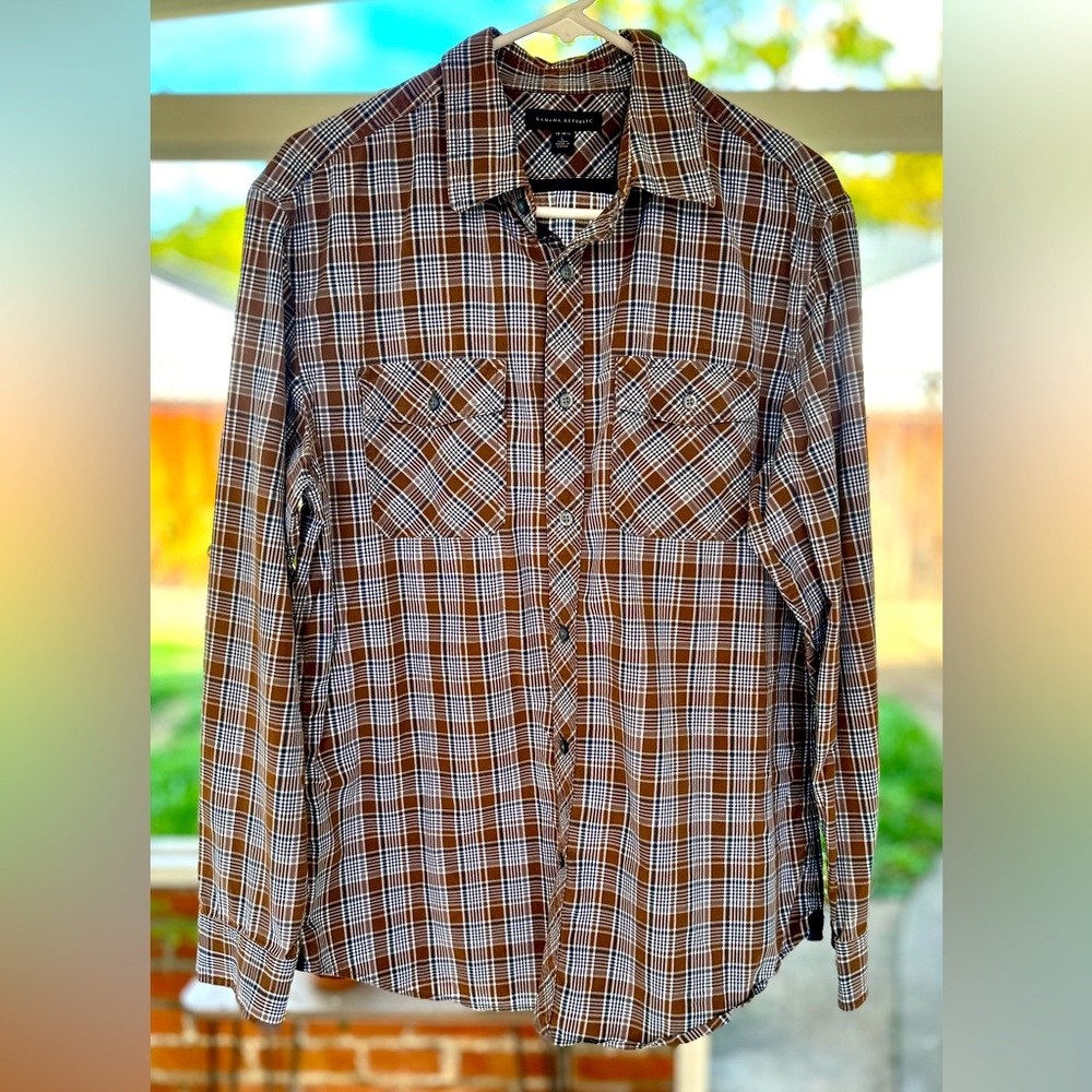 Banana Republic- Mens Long Sleeve Dress Shirt - Large 16-16 1/2 Button Up